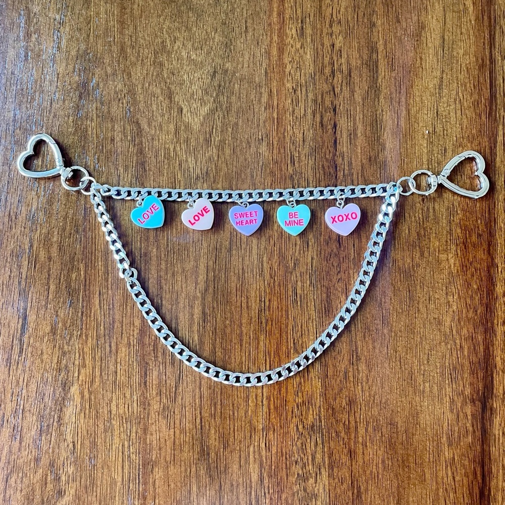 Bag Chain Candy Conversation Hearts Hand Crafted